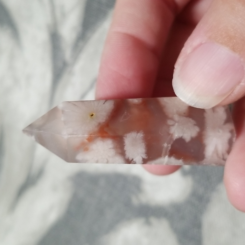 MINI FLOWER AGATE CRYSTAL TOWERS x2 - Picture 7 of 7
